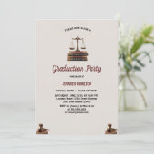 Justice Law School Graduation Party Kaart (Staand voorkant)