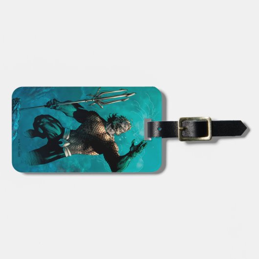 Justice League #10 Aquaman Drowned Earth Variant Bagagelabel (Voorkant horizontaal)