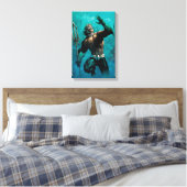Justice League #10 Aquaman Drowned Earth Variant Canvas Afdruk (Insitu (Slaapkamer))