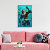 Justice League #10 Aquaman Drowned Earth Variant Canvas Afdruk (Insitu (Woonkamer))