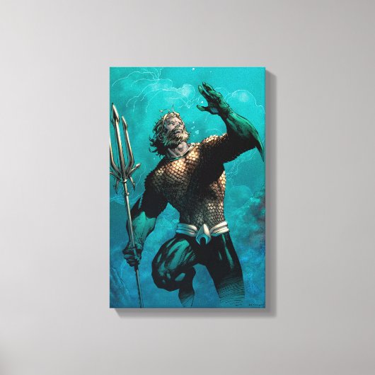 Justice League #10 Aquaman Drowned Earth Variant Canvas Afdruk (Voorkant)