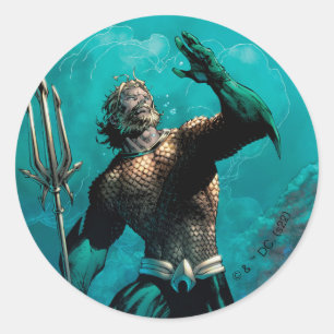 Justice League #10 Aquaman Drowned Earth Variant Ronde Sticker