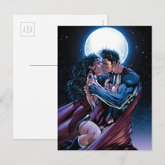 Justice League #12 Wonder Woman & Superman Kiss Briefkaart (Voorkant / Achterkant)