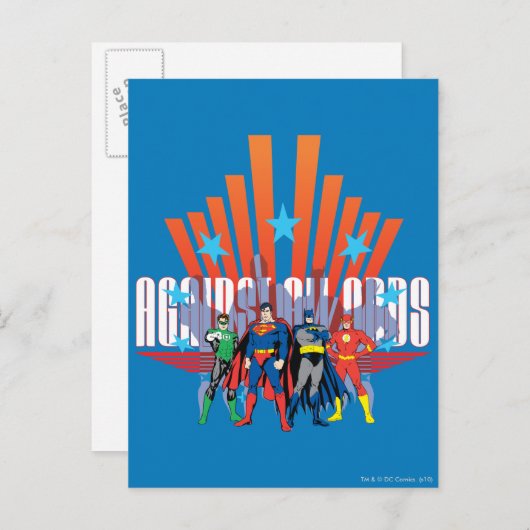 Justice League "Against All Odds" Briefkaart (Voorkant / Achterkant)