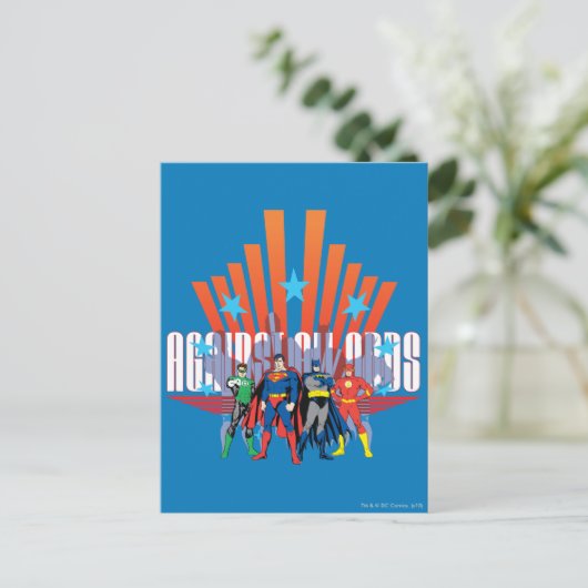 Justice League "Against All Odds" Briefkaart (Staand voorkant)
