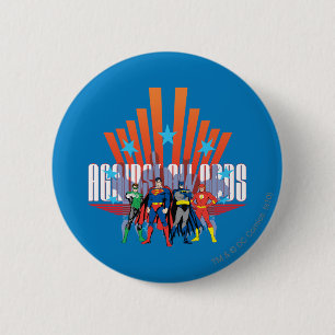 Justice League "Against All Odds" Ronde Button 5,7 Cm
