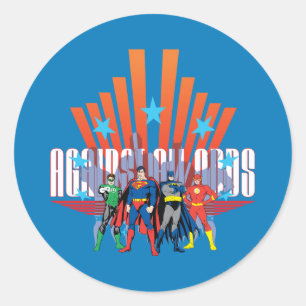 Justice League "Against All Odds" Ronde Sticker