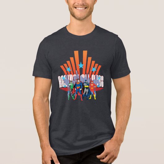 Justice League "Against All Odds" Tri-Blend Shirt (Voorkant)