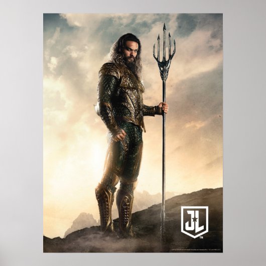Justice League | Aquaman op slagveld Poster (Voorkant)