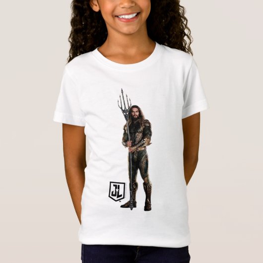 Justice League | Aquaman op slagveld T-shirt (Voorkant)
