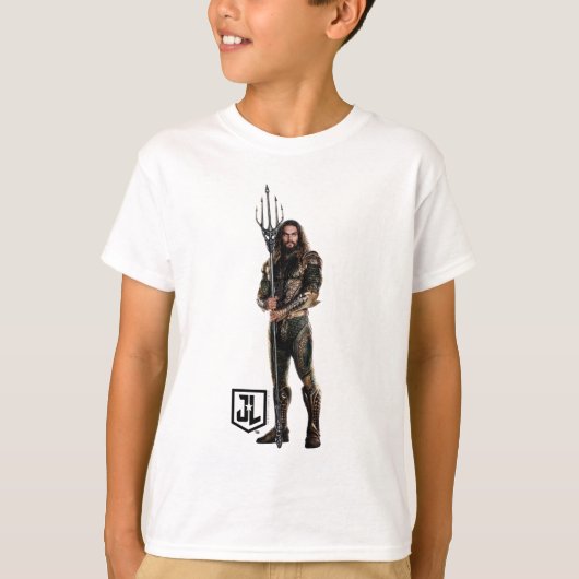 Justice League | Aquaman op slagveld T-shirt (Voorkant)