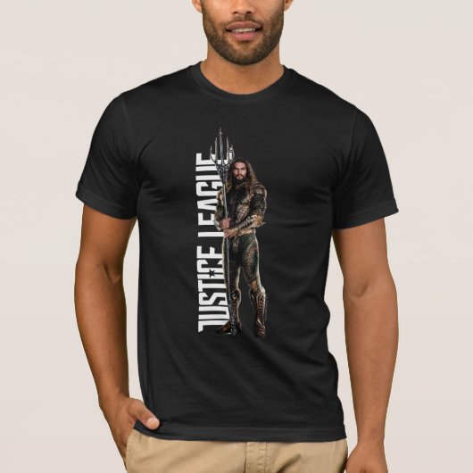 Justice League | Aquaman op slagveld T-shirt (Voorkant)