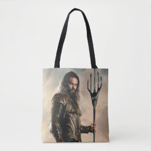 Justice League Aquaman op slagveld Tote Bag