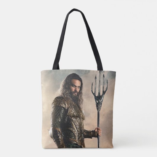 Justice League | Aquaman op slagveld Tote Bag (Achterkant)