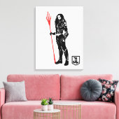 Justice League | Aquaman Pose Noir Pop Art Canvas Afdruk (Insitu (Woonkamer))