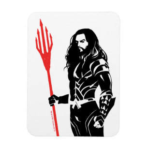 Justice League Aquaman Pose Noir Pop Art Magneet