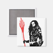 Justice League | Aquaman Pose Noir Pop Art Magneet (Voorkant / Achterkant)