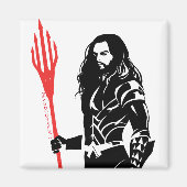 Justice League | Aquaman Pose Noir Pop Art Magneet (Voorkant)
