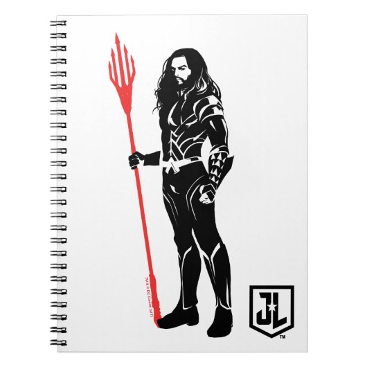 Justice League | Aquaman Pose Noir Pop Art Notitieboek (Voorkant)