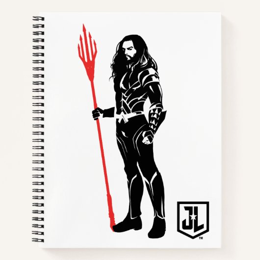Justice League | Aquaman Pose Noir Pop Art Notitieboek (Voorkant)