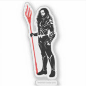 Justice League | Aquaman Pose Noir Pop Art Sticker (Voorkant)