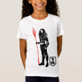 Justice League | Aquaman Pose Noir Pop Art T-shirt (Voorkant)