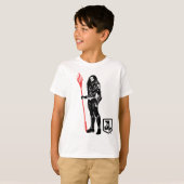 Justice League | Aquaman Pose Noir Pop Art T-shirt (Voorkant volledig)
