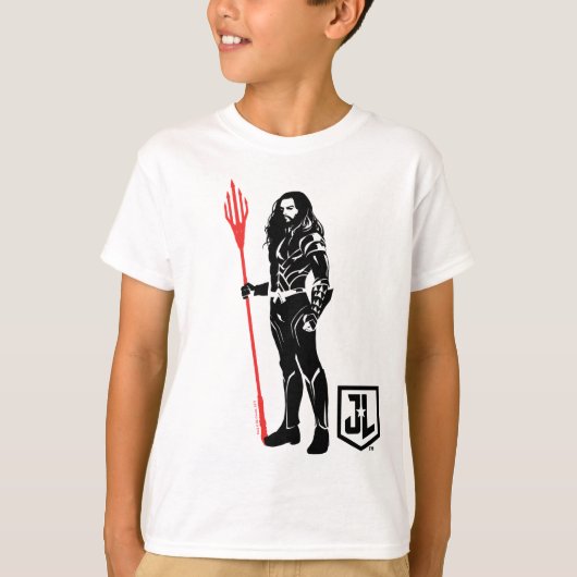Justice League | Aquaman Pose Noir Pop Art T-shirt (Voorkant)