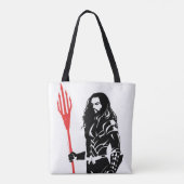 Justice League | Aquaman Pose Noir Pop Art Tote Bag (Achterkant)