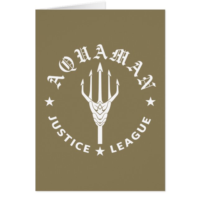Justice League | Aquaman Retro Trident Emblem (Voorkant)