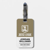 Justice League | Aquaman Retro Trident Emblem Bagagelabel (Achterkant verticaal)