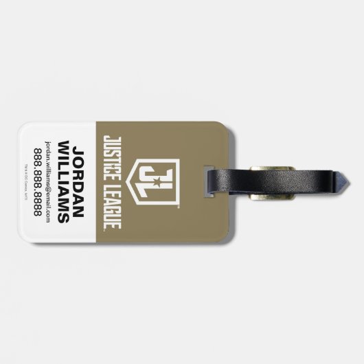 Justice League | Aquaman Retro Trident Emblem Bagagelabel (Achterkant horizontaal)