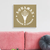 Justice League | Aquaman Retro Trident Emblem Canvas Afdruk (Insitu (Woonkamer))