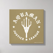 Justice League | Aquaman Retro Trident Emblem Canvas Afdruk (Voorkant)