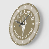 Justice League | Aquaman Retro Trident Emblem Grote Klok (Hoek)
