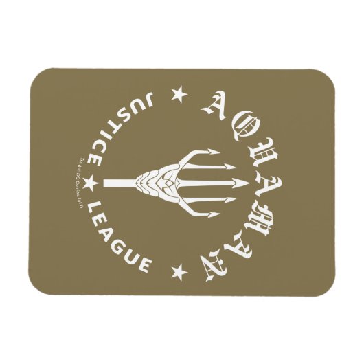 Justice League | Aquaman Retro Trident Emblem Magneet (Horizontaal)