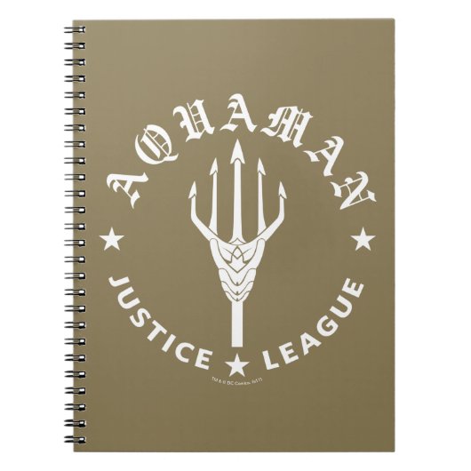 Justice League | Aquaman Retro Trident Emblem Notitieboek (Voorkant)