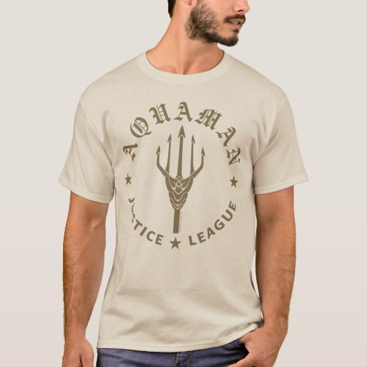 Justice League | Aquaman Retro Trident Emblem T-shirt (Voorkant)