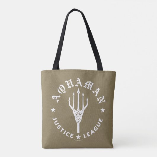 Justice League | Aquaman Retro Trident Emblem Tote Bag (Achterkant)