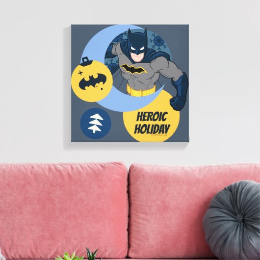 Justice League Batman Holiday Bauble Canvas Afdruk (Insitu (Woonkamer))