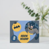 Justice League Batman Holiday Bauble Feestdagenkaart (Staand voorkant)