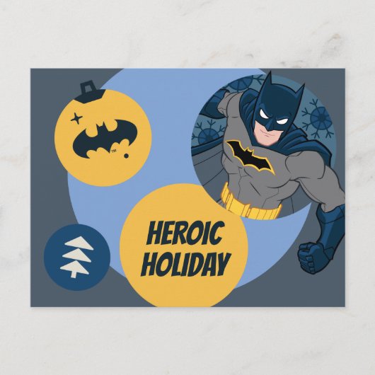 Justice League Batman Holiday Bauble Feestdagenkaart (Voorkant)