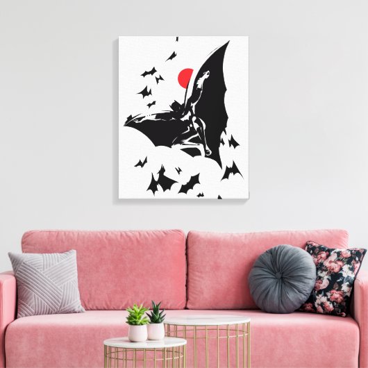 Justice League | Batman in de wolk van de Pop van Canvas Afdruk (Insitu (Woonkamer))
