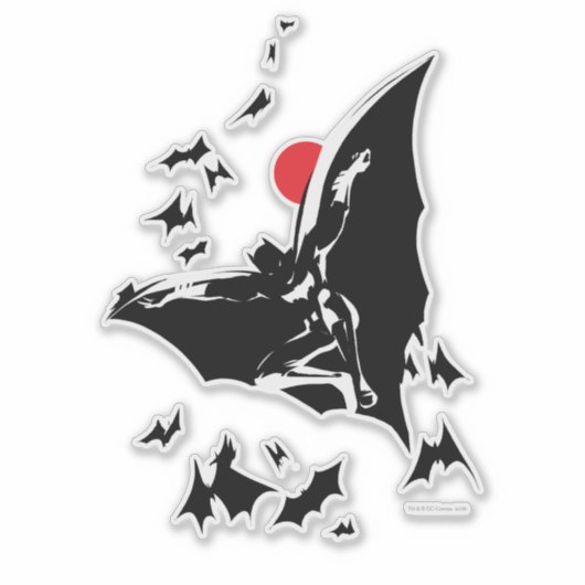 Justice League | Batman in de wolk van de Pop van  Sticker (Voorkant)