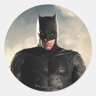 Justice League   Batman op slagveld Ronde Sticker