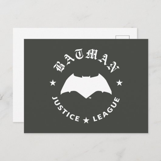 Justice League | Batman Retro Bat Emblem Briefkaart (Voorkant / Achterkant)