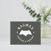 Justice League | Batman Retro Bat Emblem Briefkaart (Staand voorkant)