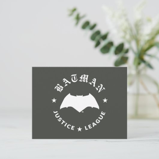 Justice League | Batman Retro Bat Emblem Briefkaart (Staand voorkant)
