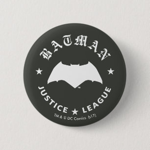 Justice League Batman Retro Bat Emblem Ronde Button 5,7 Cm