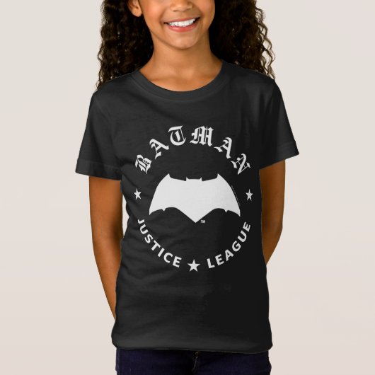 Justice League | Batman Retro Bat Emblem T-shirt (Voorkant)